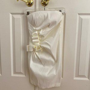 White Strapless Dress XS